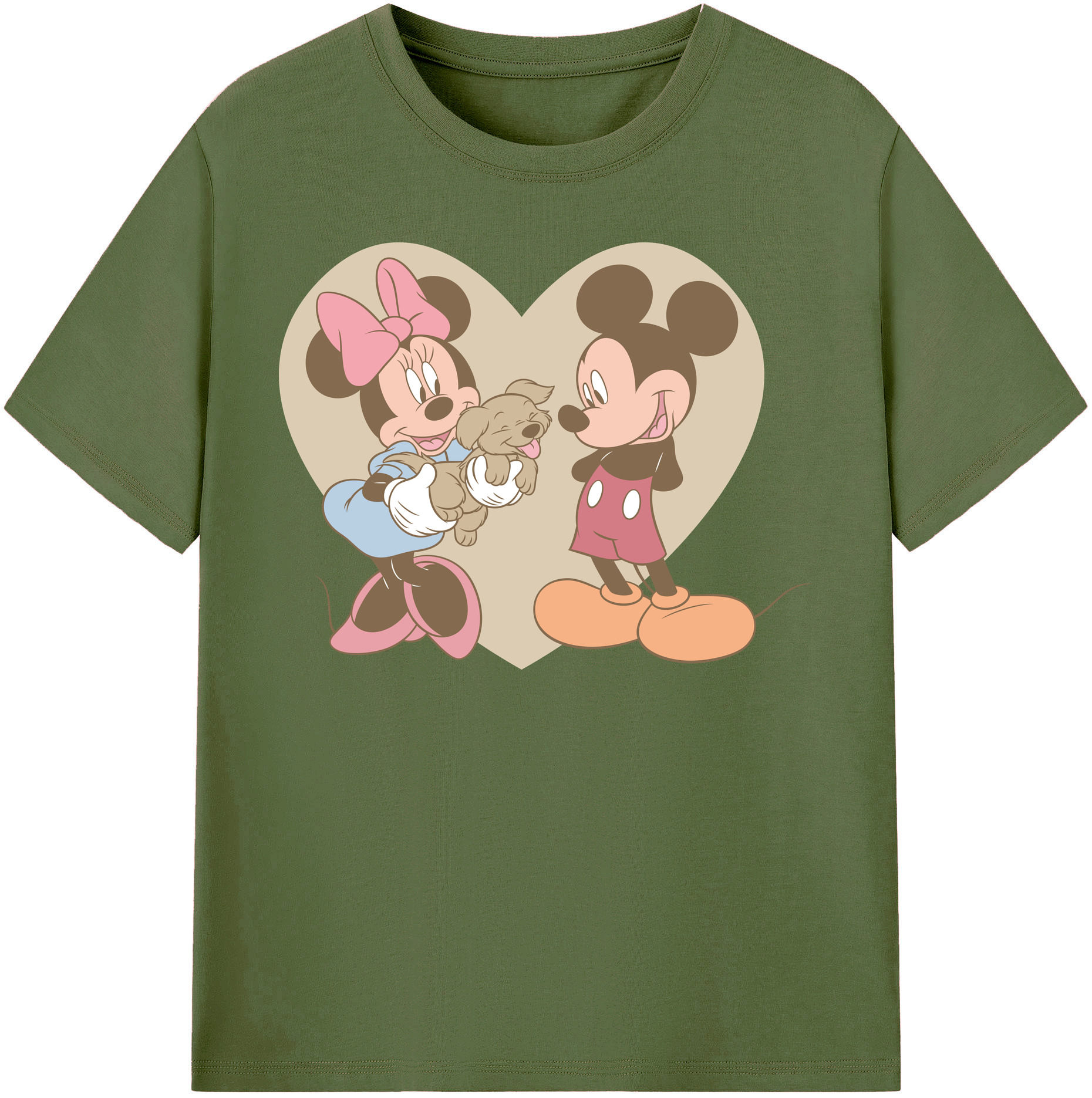 （画像用） ミッキーマウス Mickey Mouse 綿100％半袖Tシャツ（フロントプリント）